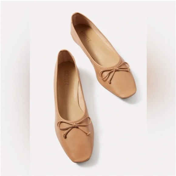 New Schutz Arissa Square Toe Ballet Flat Sz 9 - Picture 2 of 11